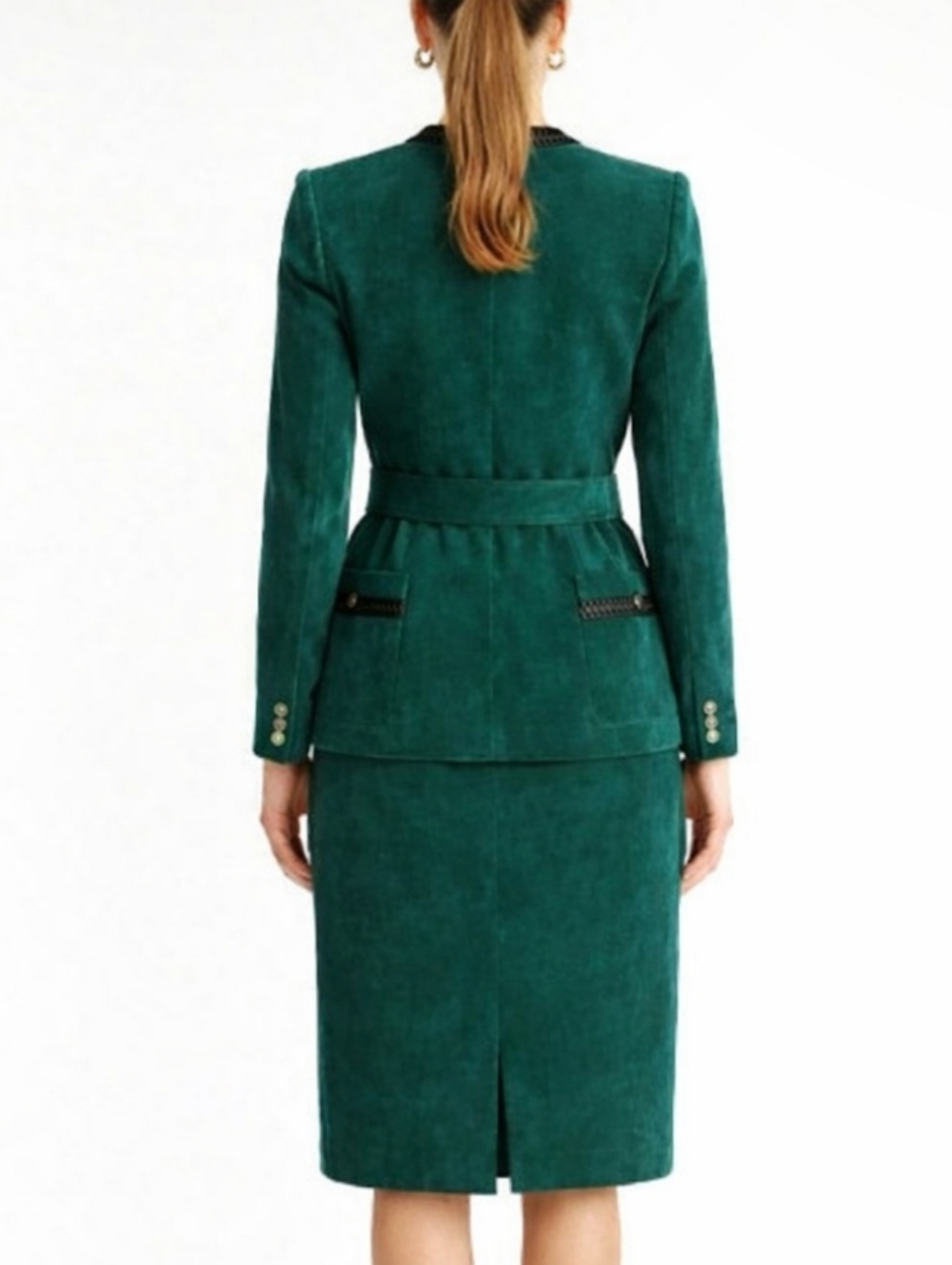 ⭐️ Host Pick ⭐️Danier Leather |  Suede Green Belted Skirt Set - Picture 5 of 14